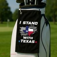 I Stand With Texas Golf Towel thumb 2