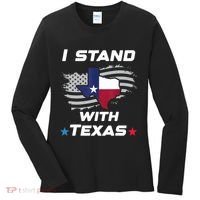 I Stand With Texas Women's Long Sleeve Shirt thumb 0