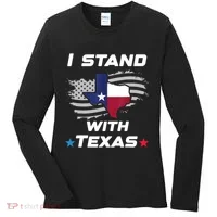 I Stand With Texas Women's Long Sleeve Shirt thumb 0