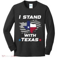 I Stand With Texas Kids Long Sleeve Shirt thumb 0