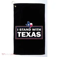I Stand With Texas I Support Texas Golf Towel thumb 0