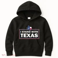 I Stand With Texas I Support Texas Kids Hoodie thumb 0