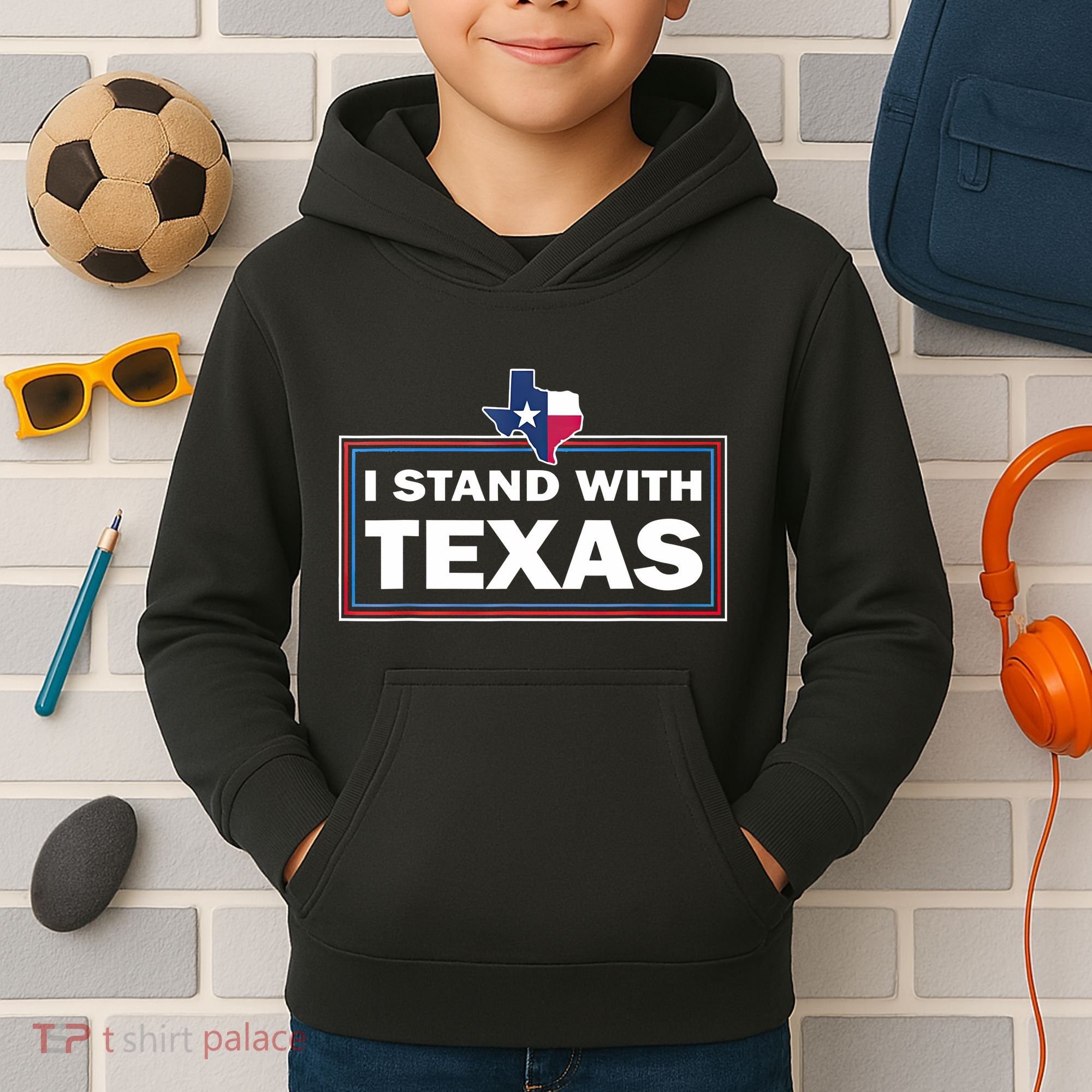 I Stand With Texas I Support Texas Kids Hoodie
