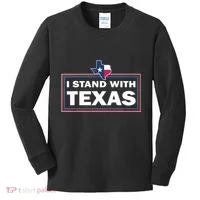I Stand With Texas I Support Texas Kids Long Sleeve Shirt thumb 0