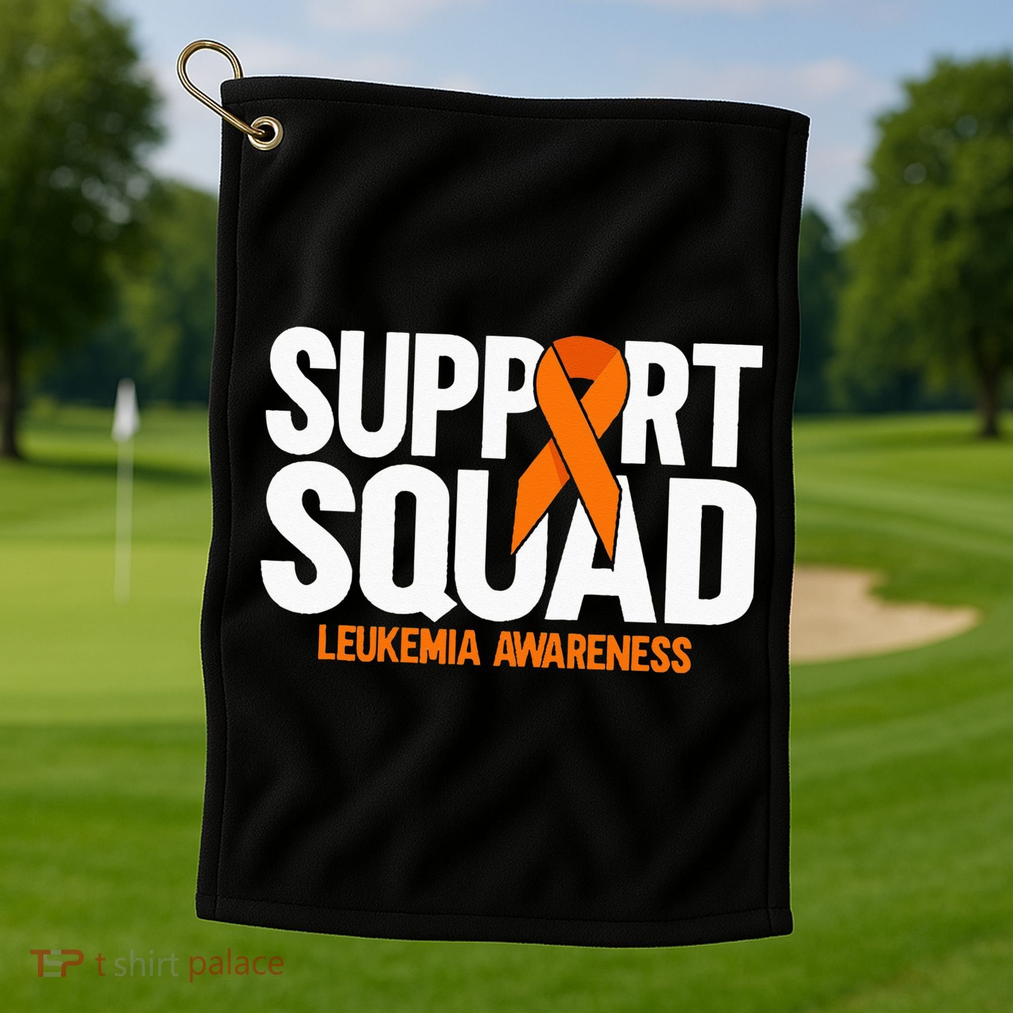 In September We Wear Orange Leukemia Awareness Golf Towel