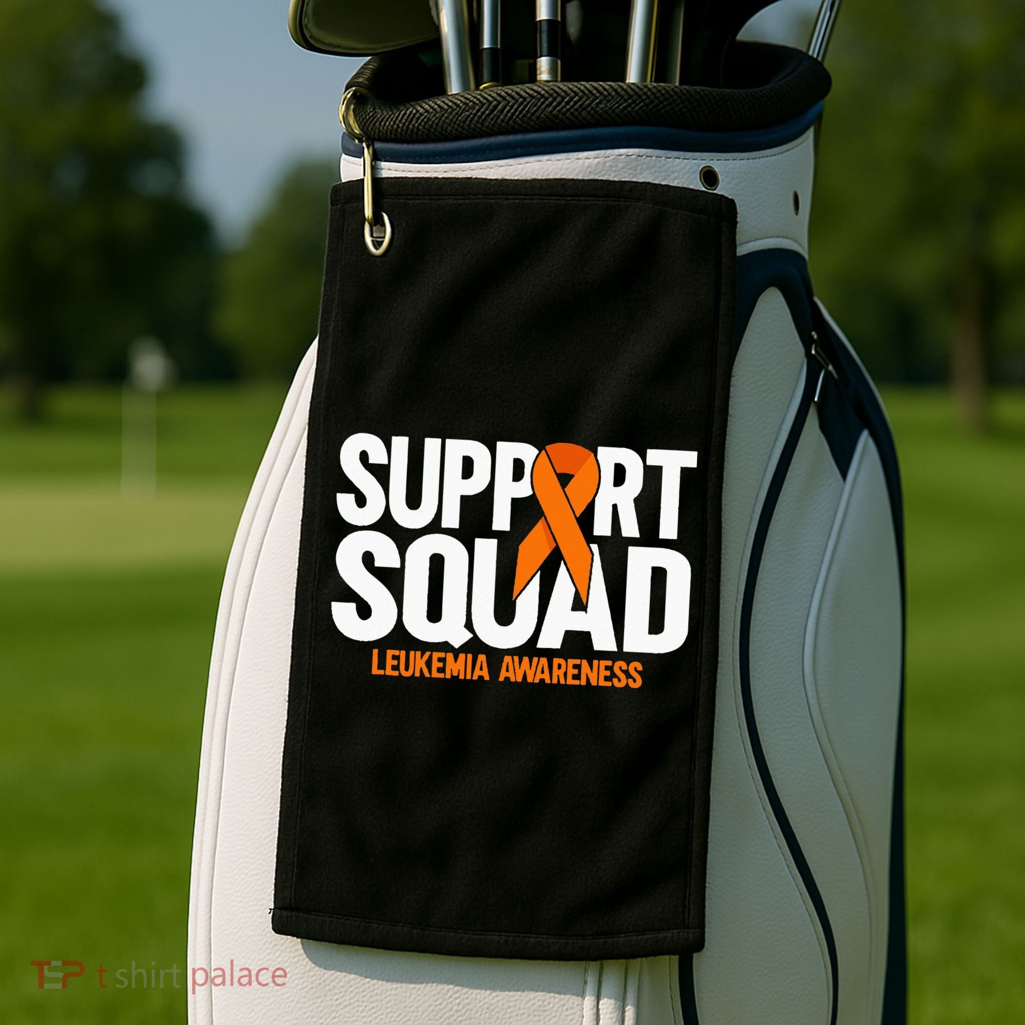 In September We Wear Orange Leukemia Awareness Golf Towel