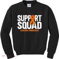 In September We Wear Orange Leukemia Awareness Kids Sweatshirt thumb 0