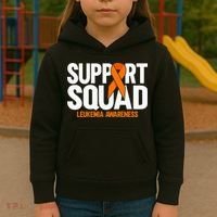 In September We Wear Orange Leukemia Awareness Kids Hoodie thumb 3