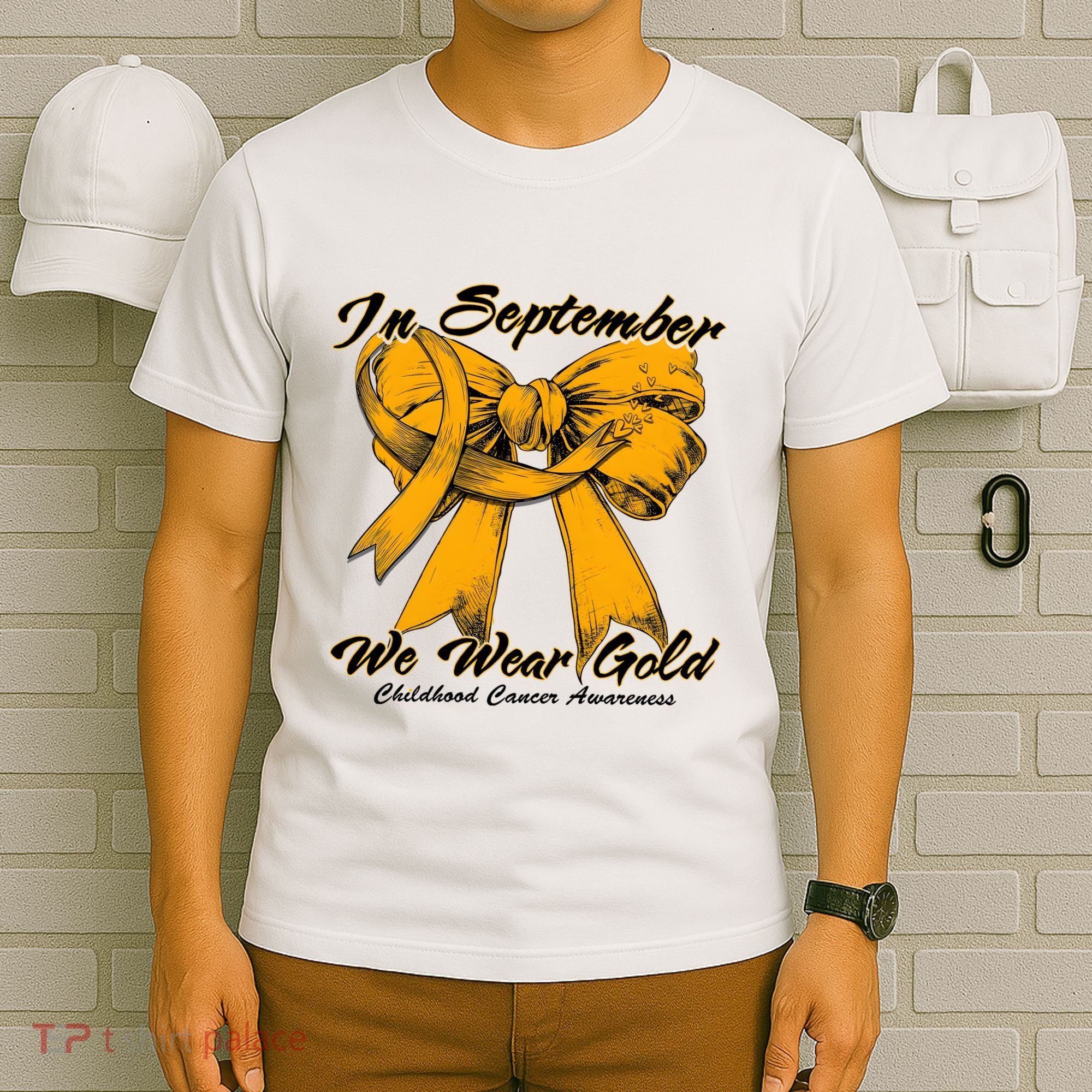 In September We Wear Gold For Childhood Cancer Awareness T-Shirt