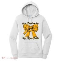 In September We Wear Gold For Childhood Cancer Awareness Women's Hoodie thumb 0
