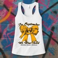 In September We Wear Gold For Childhood Cancer Awareness Women's Tank Top thumb 3