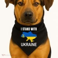 I Stand With Ukraine Map USA-Made Doggie Bandana thumb 1