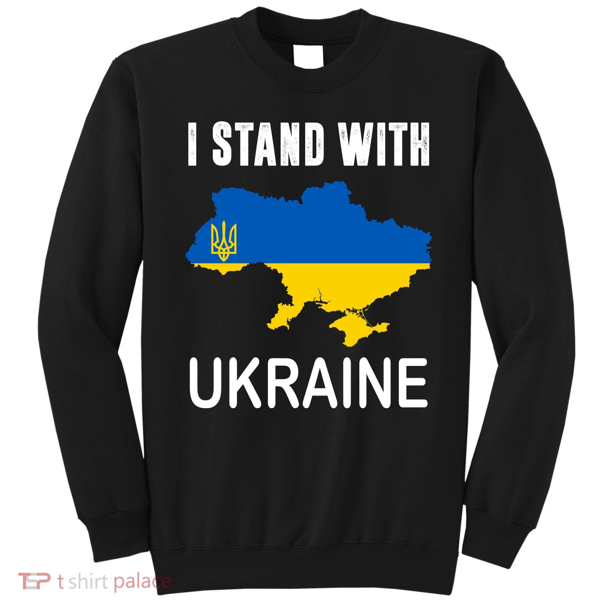 I Stand With Ukraine Map Sweatshirt