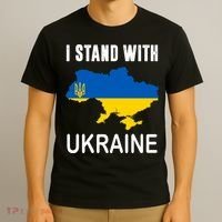 I Stand With Ukraine Map T-Shirt thumb 3