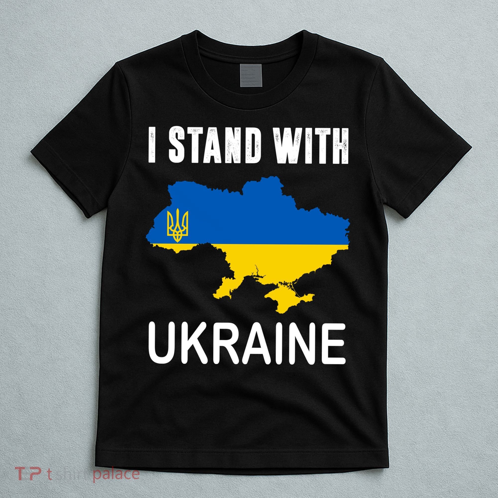 I Stand With Ukraine Map T-Shirt