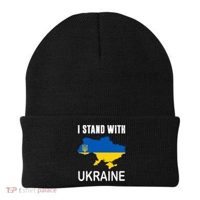 I Stand With Ukraine Map Beanie