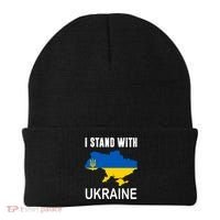 I Stand With Ukraine Map Beanie thumb 0