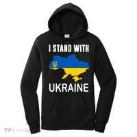 I Stand With Ukraine Map Women's Hoodie thumb 0