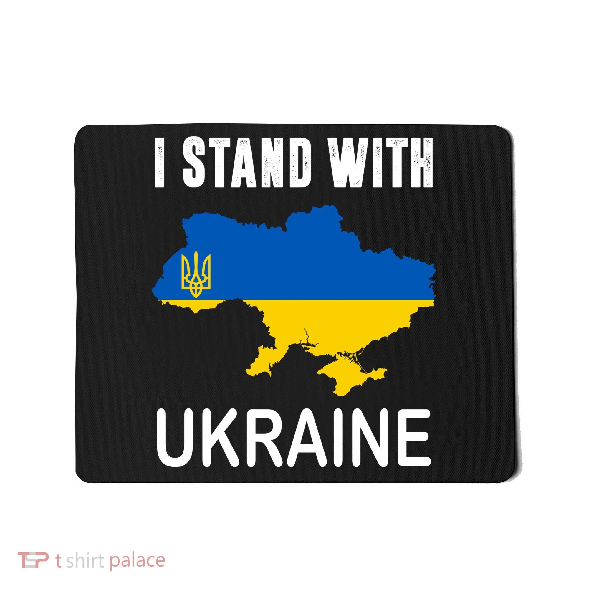 I Stand With Ukraine Map Mousepad