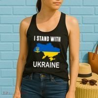 I Stand With Ukraine Map Women's Tank Top thumb 2