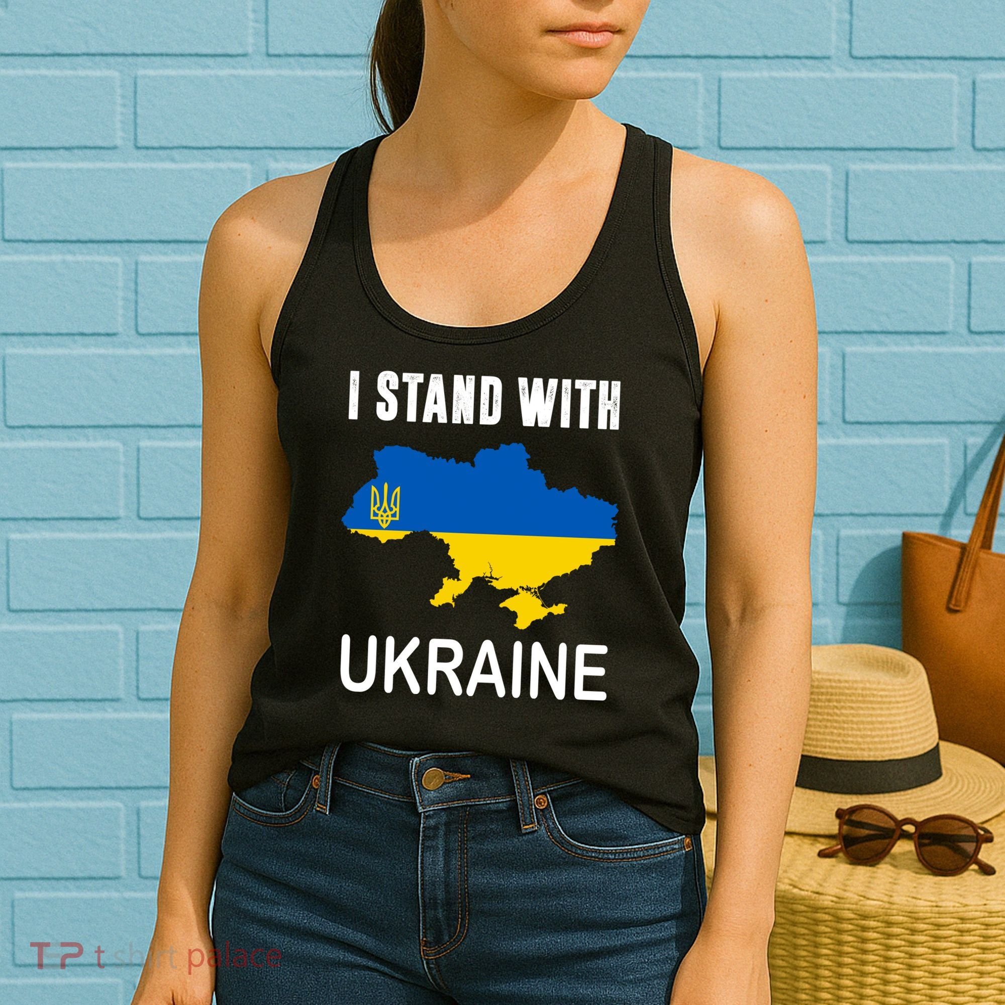 I Stand With Ukraine Map Women's Tank Top