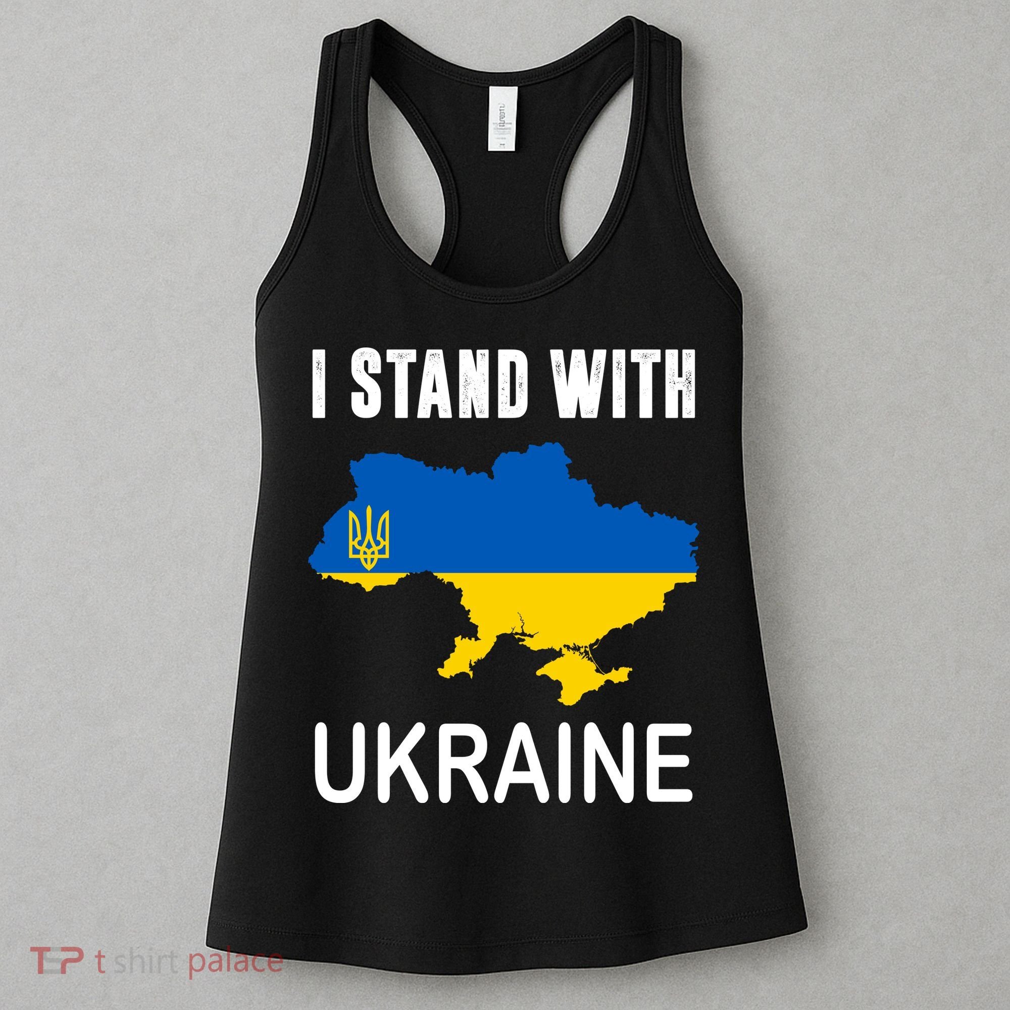I Stand With Ukraine Map Women's Tank Top
