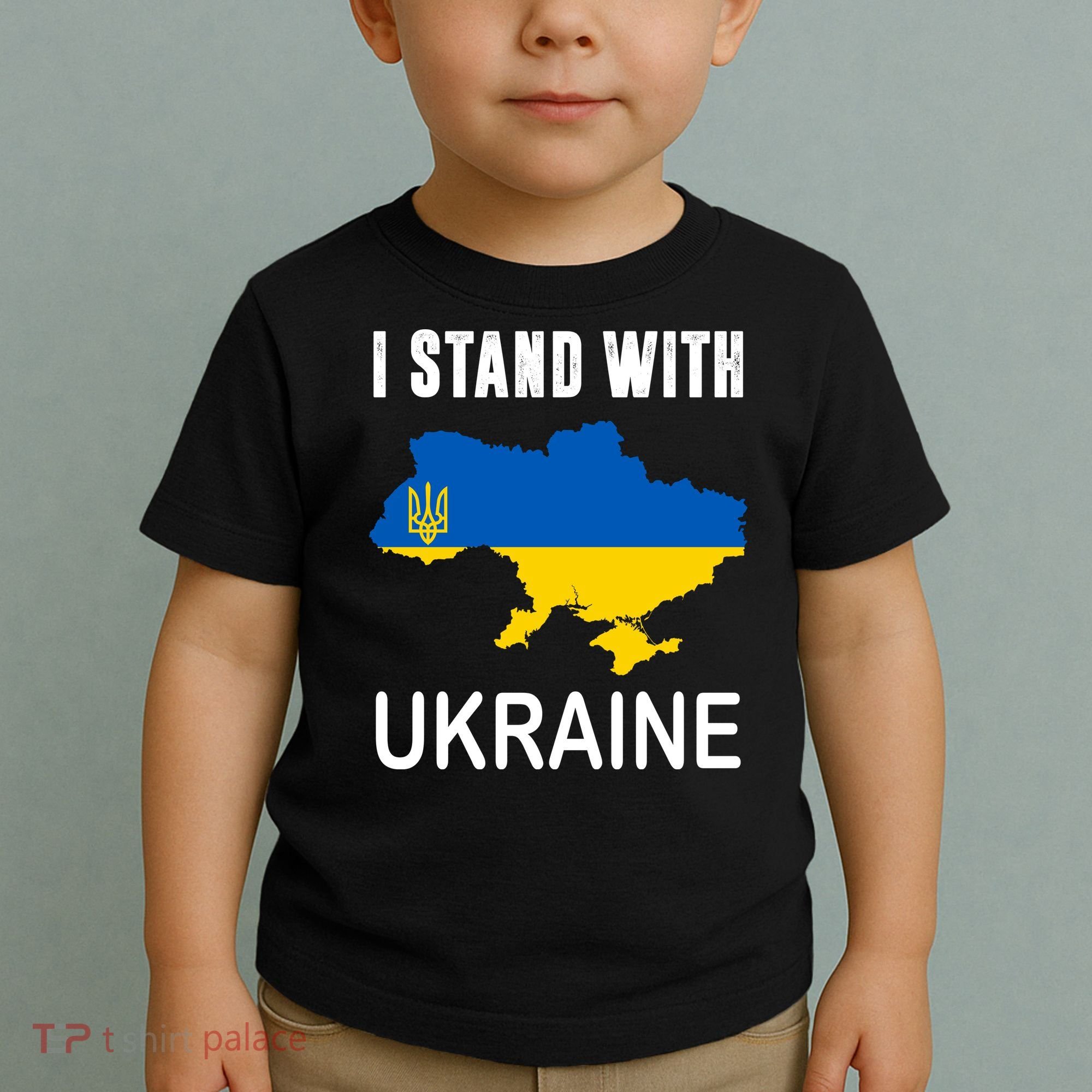 I Stand With Ukraine Map Toddler T-Shirt