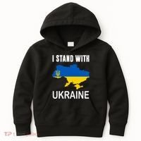 I Stand With Ukraine Map Kids Hoodie thumb 0