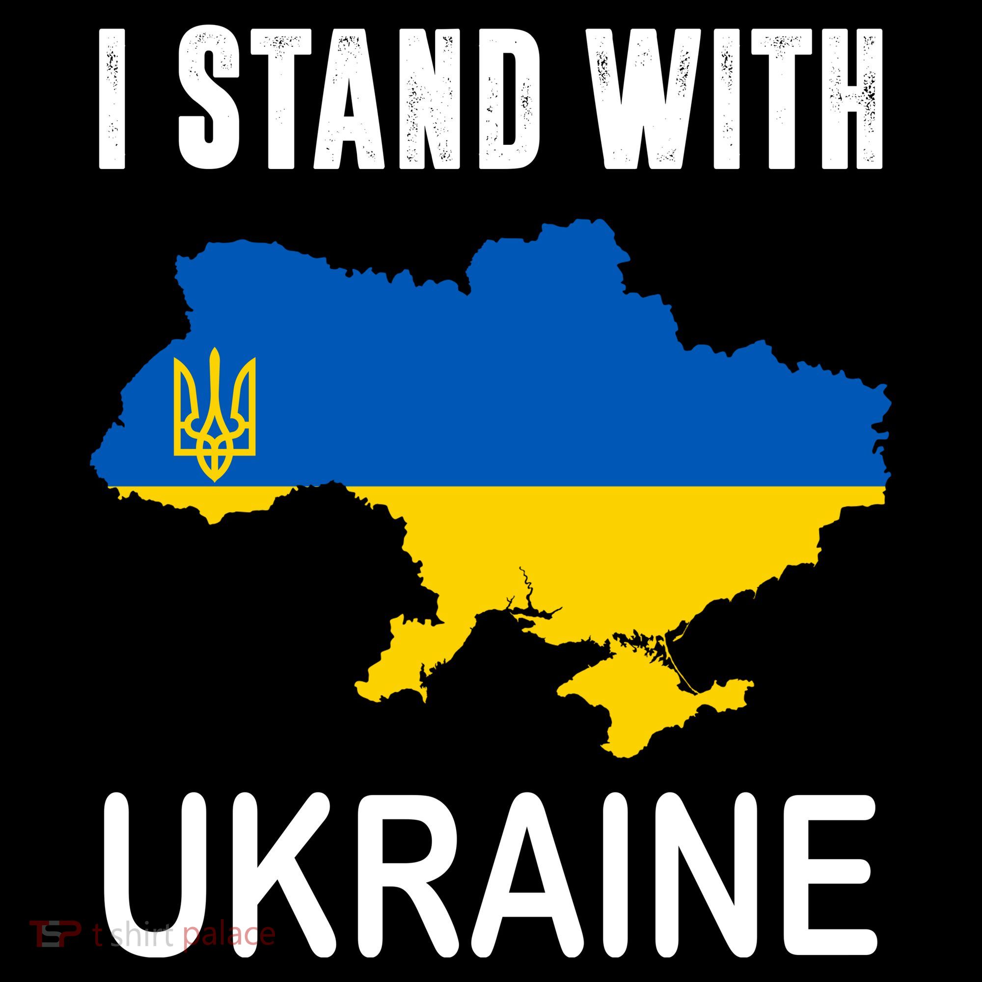 I Stand With Ukraine Map Kids Long Sleeve Shirt