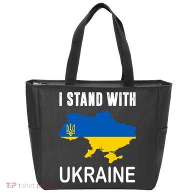 I Stand With Ukraine Map Tote Bag