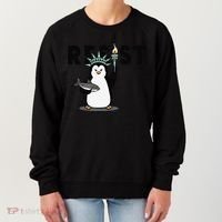 I Stand With The Penguins Resist Penguin Anti Trump Women's Sweatshirt thumb 0