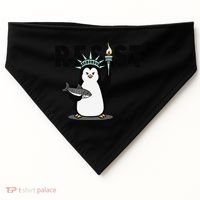 I Stand With The Penguins Resist Penguin Anti Trump USA-Made Doggie Bandana thumb 0