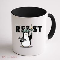 I Stand With The Penguins Resist Penguin Anti Trump Coffee Mug thumb 1