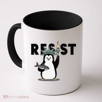 I Stand With The Penguins Resist Penguin Anti Trump Coffee Mug thumb 0