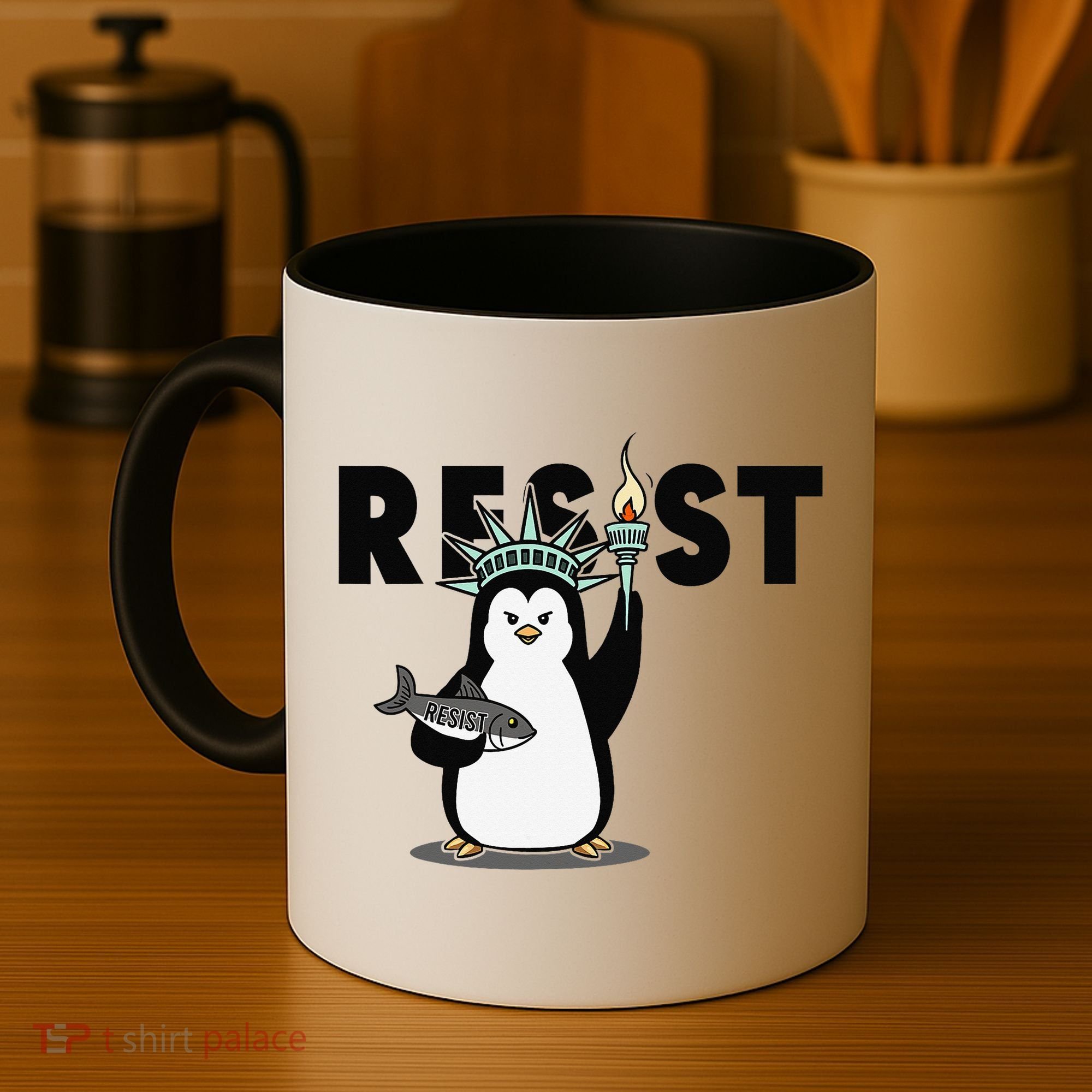 I Stand With The Penguins Resist Penguin Anti Trump Coffee Mug