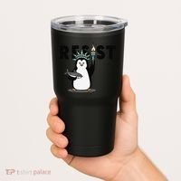 I Stand With The Penguins Resist Penguin Anti Trump Tumbler thumb 2