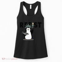 I Stand With The Penguins Resist Penguin Anti Trump Women's Tank Top thumb 0