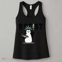 I Stand With The Penguins Resist Penguin Anti Trump Women's Tank Top thumb 3