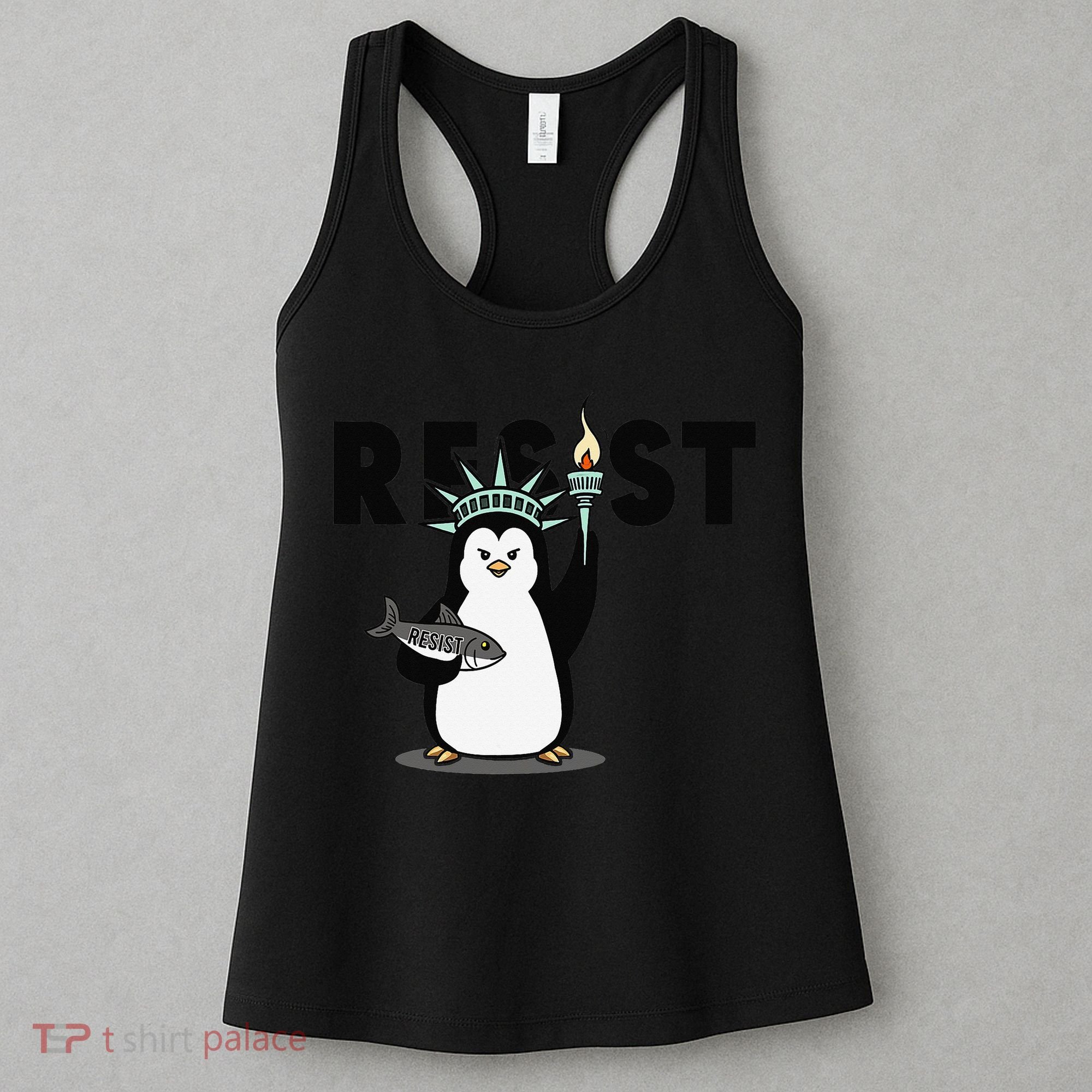 I Stand With The Penguins Resist Penguin Anti Trump Women's Tank Top
