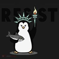 I Stand With The Penguins Resist Penguin Anti Trump Women's Tank Top thumb 5