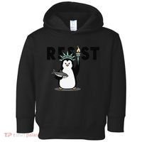 I Stand With The Penguins Resist Penguin Anti Trump Toddler Hoodie thumb 0