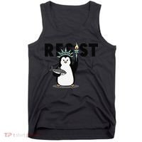 I Stand With The Penguins Resist Penguin Anti Trump Tank Top thumb 0