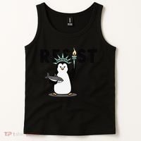 I Stand With The Penguins Resist Penguin Anti Trump Tank Top thumb 2