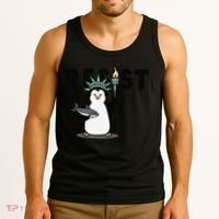 I Stand With The Penguins Resist Penguin Anti Trump Tank Top thumb 3