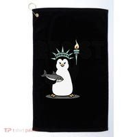 I Stand With The Penguins Resist Penguin Anti Trump Golf Towel thumb 0
