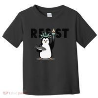 I Stand With The Penguins Resist Penguin Anti Trump Toddler T-Shirt thumb 0