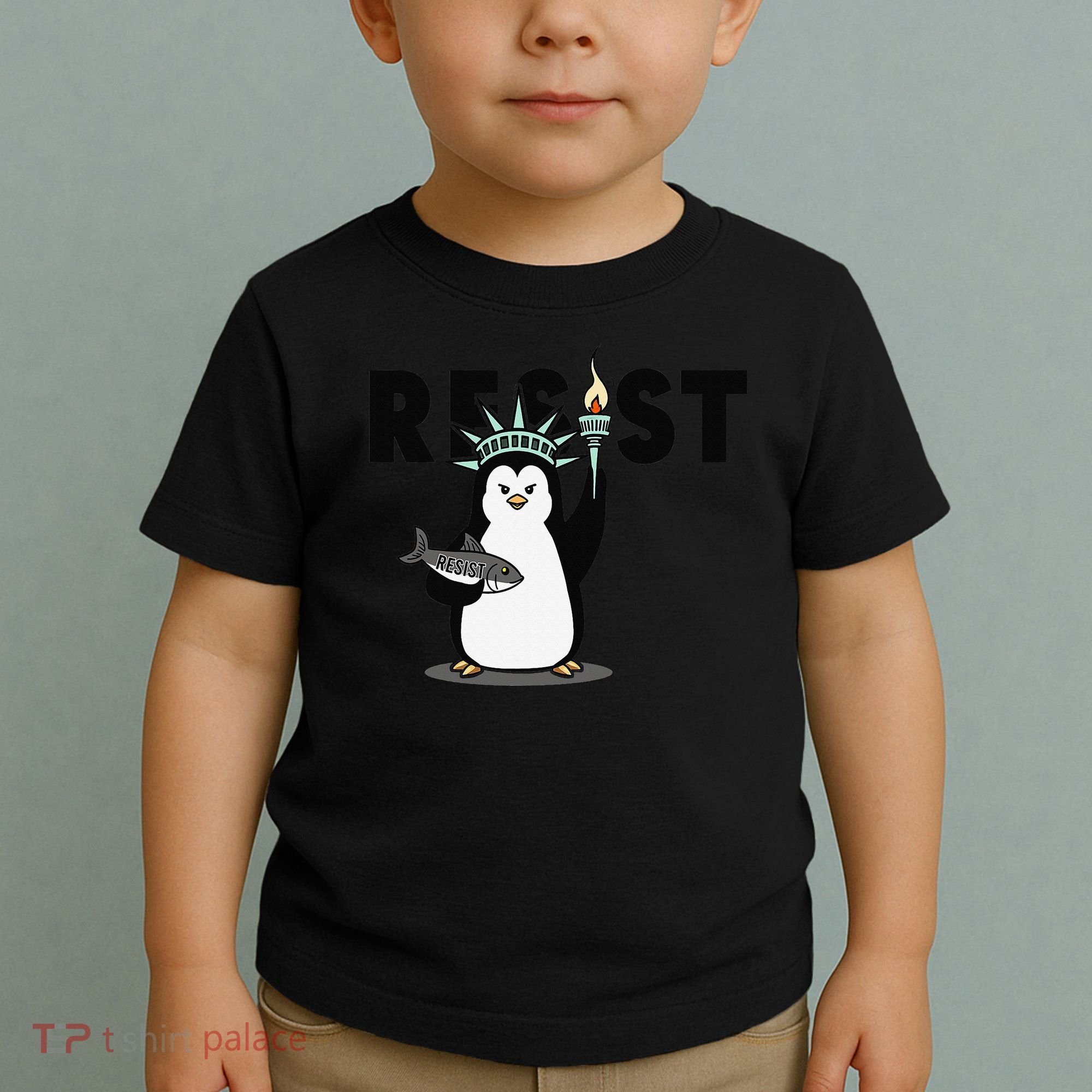 I Stand With The Penguins Resist Penguin Anti Trump Toddler T-Shirt