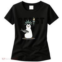 I Stand With The Penguins Resist Penguin Anti Trump Women's T-Shirt thumb 0
