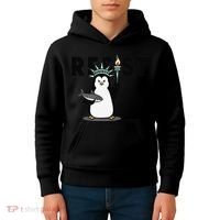 I Stand With The Penguins Resist Penguin Anti Trump Kids Hoodie thumb 4