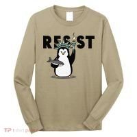 I Stand With The Penguins Resist Penguin Anti Trump Long Sleeve Shirt thumb 0